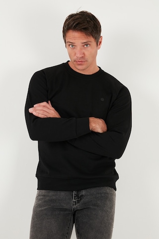Buratti Streç Pamuklu Relaxed Fit Bisiklet Yaka Erkek Sweat 5901210 Siyah