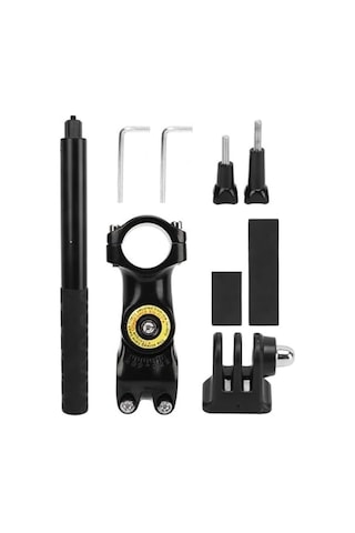 Gidon Montajlı Görünmez Selfie Çubuğu, Insta360 X3, X2, X4, X5, One Rs, Go 3, One X, Evo İle Uyumlu, Alüminyum Katlanabilir Çubuk, 1/4 Vidalı Bağlantı, 360 Görünmez Çekim, Gd01, Siyah 50 x 22