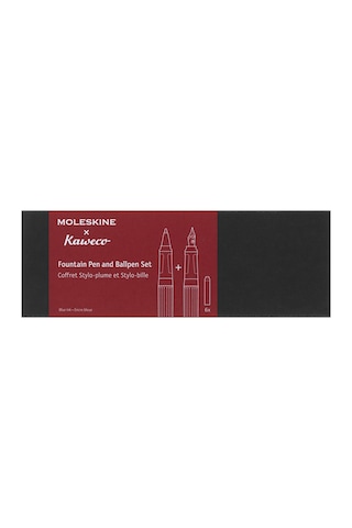 Moleskine X Kaweco Dolma Kalem Ve Tükenmez Kalem Seti Kırmzı Çok Renkli