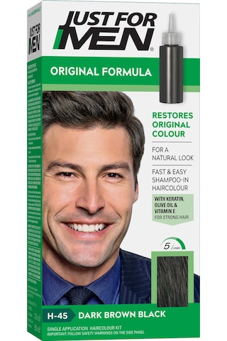 Just For Men Saç Boyası Koyu Kahverengi Siyah H - 45 Koyu Kahverengi Siyah
