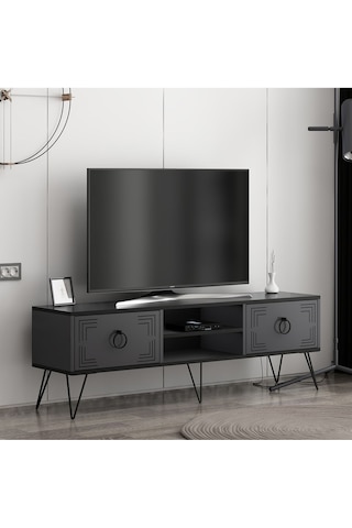 Milestone Tv Ünitesi - Antrasit / Siyah Antrasit
