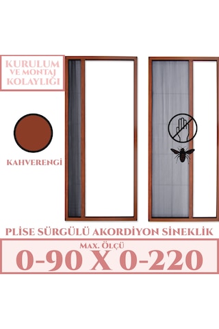 Plise Akordiyon Sineklik En:0-90 X Boy:0-220 Tüm Kapı Çeşitleri