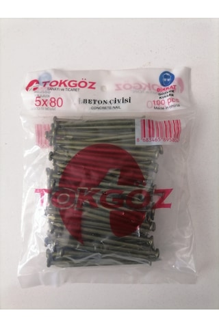 Beton Çivisi 5x80 1 Paket 100 Adet