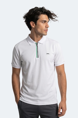 Slazenger Kenshın Erkek Polo Yaka Beyaz Tişört