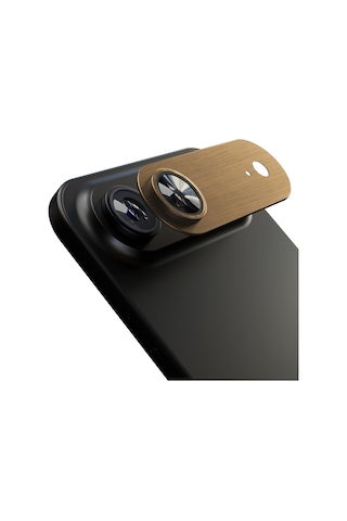 Apple iPhone Uyumlu 17 Air İçin Ipg Prolens Tam Kamera Lens Koruma, Çerçeveli Tek Gövde Kamera Lens Koruması Altın