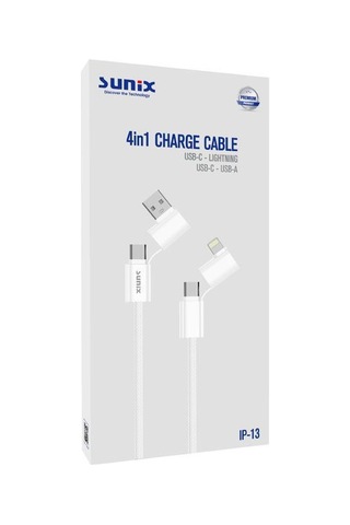 Sunix IP13 4in1 Usb-C Data & Şarj Kablosu