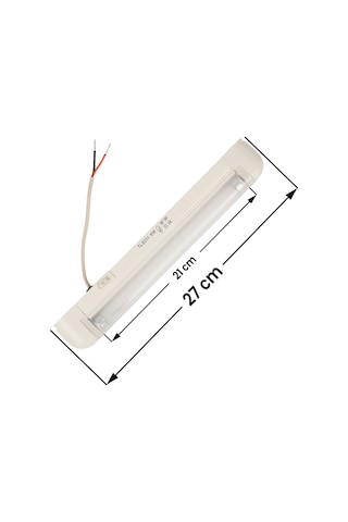 Mega Oto Market 6w 24v Karavan 27 Cm Elektronik Floresan Kabin Tavan Lambası - Mavi Işık