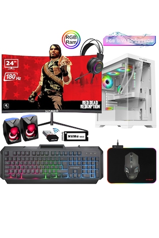 Xaser XSR900 i5-12400F 16 GB 512 GB M.2 NVMe SSD 8 GB RTX4060Ti 24" Free Dos Masaüstü Oyuncu Bilgisayarı