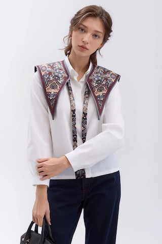 Walkenzo Bohem Stil Etnik Desenli Kadın Omuz Şalı Kahverengi - Gri