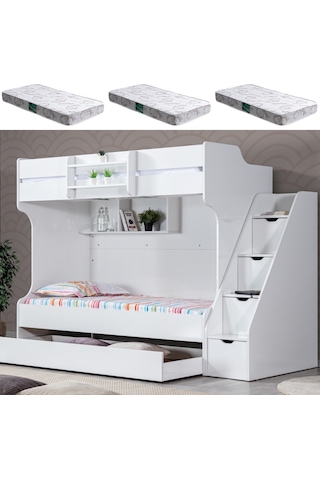 Ranza, Kardem Yavrulu Ranza - Beyaz + 3 Adet Comfort Yatak 90 X 190 CM