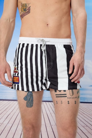 Loft Regular Fit Erkek Deniz Şortu Black/white