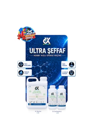 Erkon Kimya Ultra Şeffaf Hızlı Hobby Epoksi 6 Kg
