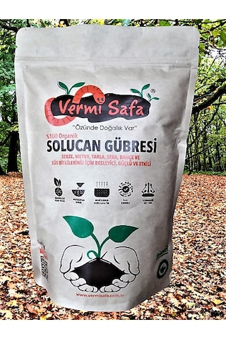 Vermisafa %100 Doğal Organik Katı Solucan Gübresi 1KG