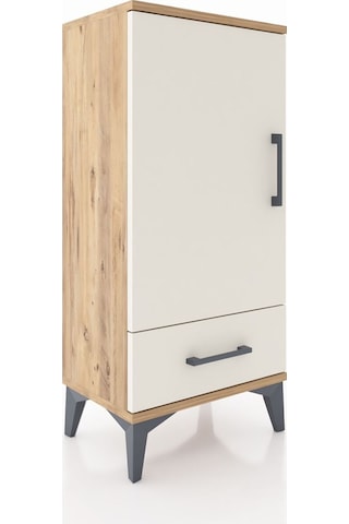 Arges Komodin 3 Raflı Tek Çekmeceli Tek Kapaklı 44x30x96 Çam-... Çam