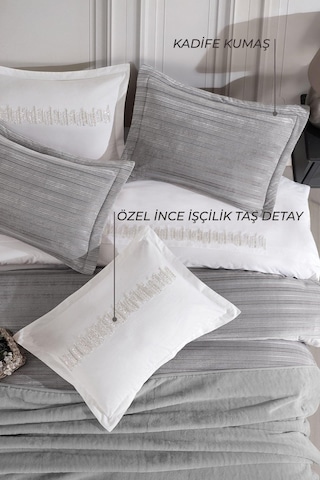 Elart Luxury Çeyiz Paketi Gri 11 Parça Gri