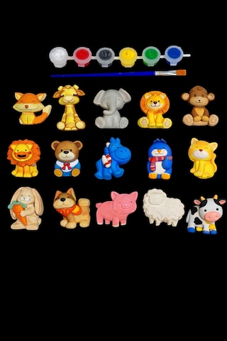 20 Adet Hayvanlar Alemi Taş Boyama Seti Objeler5 Cm Anne,çocuk,yetişkin Etkinlik,eğlence,workshop