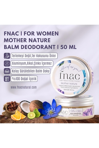 Fnac Doğal İçerikli Mother Nature Ter Kokusu Önleyici Krem Deodorant 50 ML