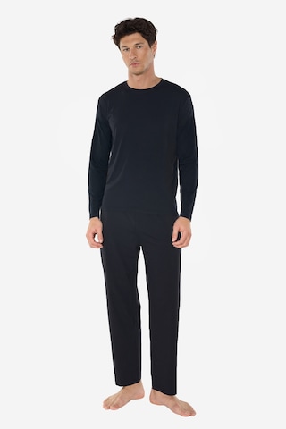Malabadi Erkek Siyah Bisiklet Yaka Micro Modal Extra Yumuşak Kışlık Pijama Takımı 6032