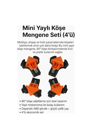 Merttools Mini Yaylı Köşe İşkence Seti 4 Parça