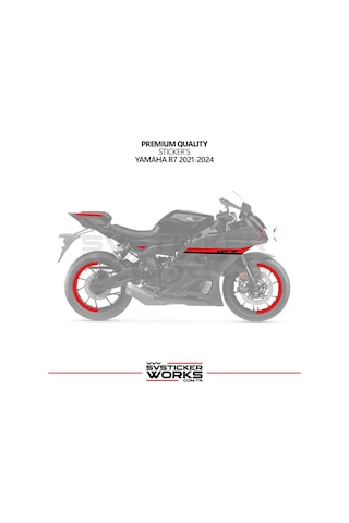 Yamaha R7 Kırmızı Sticker Set 2021 - 2023