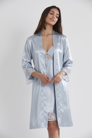 Pierre Cardin 4075 Saten Sabahlıklı Gecelik Takım - Mist Mist