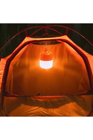 Ledx Ln-or50g 50 Watt Type-c Şarjlı Taşınabilir Asma Kancalı Kamp Çadır Lambası 6500k 1200mah 3 Modlu Abs Malzeme Şeffaf