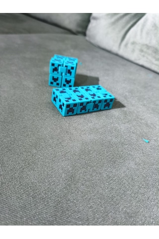 Minecraft Creeper Tasarımlı 3d Baskı Sonsuzluk Rahatlatıcı Küpü Infinity Cube