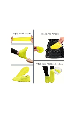 Willowhaven Yellow 3pcs Su Geçirmez Outdoor Bot Koruyucu - 34-45 Tek Beden Dayanıklı Kaydırmaz Altın