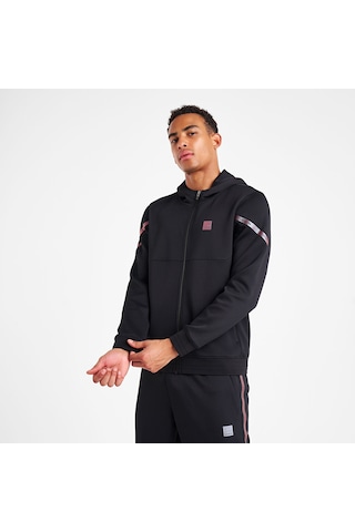Lescon Erkek Fermuarlı Kapüşonlu Sweatshirt 25n-1128 Siyah