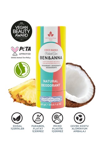 Ben&anna Doğal Deodorant 2 Li Avantajlı Paket Coco Mania & Pink Grapefruit