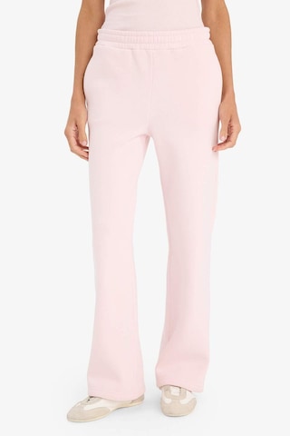Defacto Straight Fit Basıc Cepli Yüksek Bel Eşofman Altı B8571AX25SP Pembe