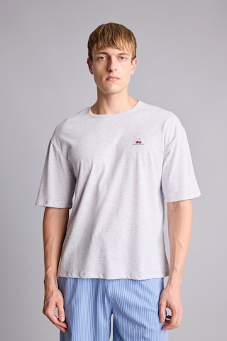 Defacto Boxy Fıt Kısa Kollu 2li Şortlu Pijama Takımı I0666ax26hsgr100 Gri-gr100