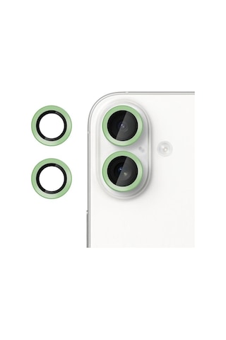 Nettech Apple Uyumlu iPhone 17 Safir Lens Kamera Cam Koruyucu - Yeşil
