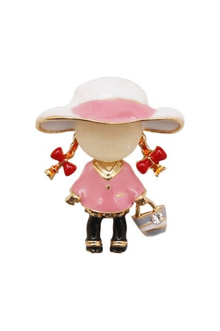 Teltree Пурпурная Брошь С Ангельским Дизайном, Стразы И Искусственным Жемчугом, Для Девушек И Детей, Изготовлена В Китае Gümüş