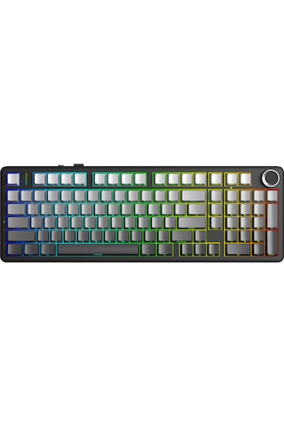 Aula F99 Pro 3 Modlu Rgb Hot Swap Mekanik Nimbus V3 Switch Kablosuz Makrolu Klavye Gradyan Gri