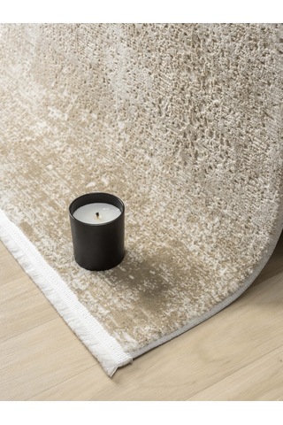 Mariesse Home Vita Serisi Bambu Dokulu Modern Sık Dokuma Koridor Kesme Yolluk Dokuma Makine Halısı Evita6001 Vizon
