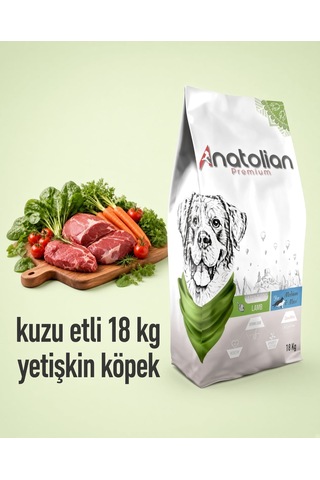 Anatolian Premium Kuzulu Orta ve Büyük Irk Yetişkin Köpek Maması 18 kg