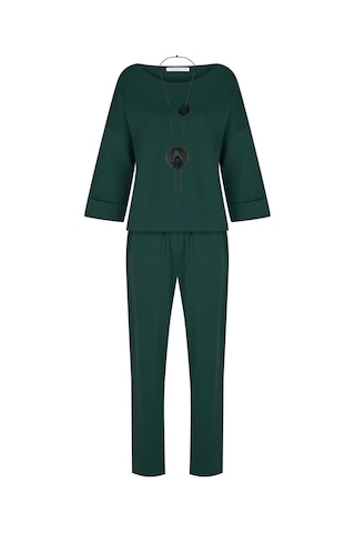 Kadın Duble Manşetli Ikili Takım Frn6102 Yeşil1 Yeşil