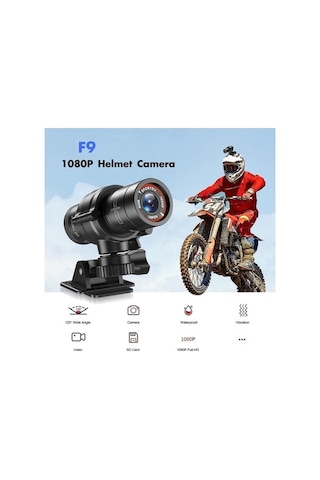 Prestigegoods Hd Spor Aksiyon Kamera H42a, Bisiklet Motosiklet Kask Kamera, Açık Hava Etkinlikleri, Dayanıklı, Su Geçirmez, Kompakt Siyah