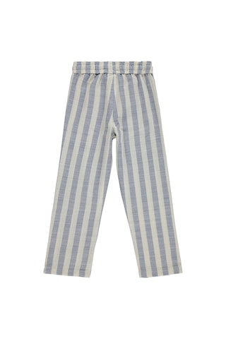 Civil Boys Kendinden Çizgili 6-9 Yaş Pantolon - Mavi Saks Mavi