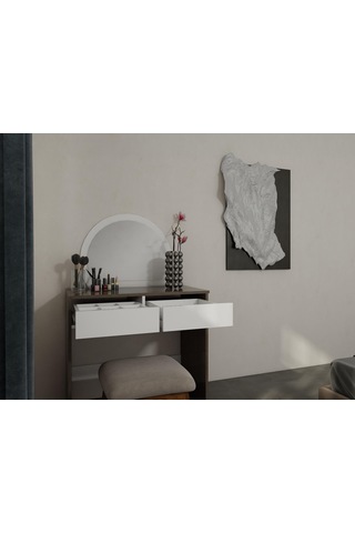 Huzur Makyaj Masası Antrasitmeşe Antrasit - Beyaz