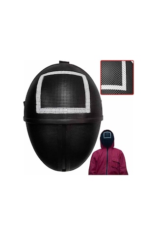 Kare Squid Game Maske - Squid Game Oyuncu Maskesi - Kare Maske -