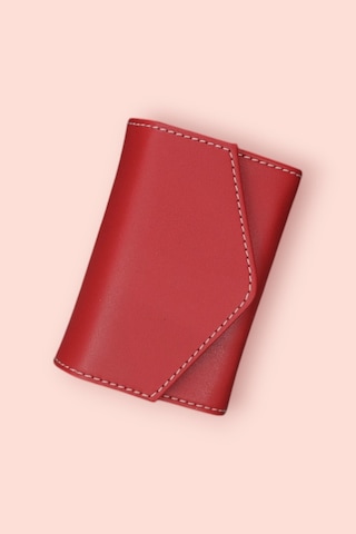 Modica Paris - Vegan Deri Akordiyon Kartlık Cüzdan Şıklık Ve Fonksiyonun Buluştuğu Kusursuz Tasarım Kırmızı