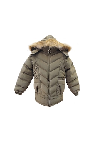 Life For Moda Kız Çocuk İçi Peluş Astarlı Çıkarılabilir Kapüşonlu Su Geçirmez Mont Kaban 3020 Haki Yeşili