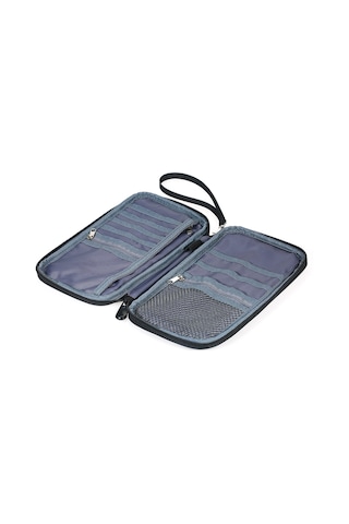 Hangfox Pratik Seyahat Çantası: 13 Cep Ve Kalem Klipsli Pasaport Cüzdanı - Gri Gri