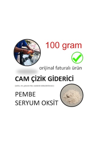 Oto Cam Çizik Giderici Pembe Seryum Oksit - 100 Gram