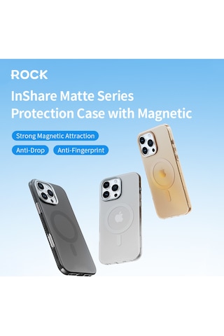 Rock Apple Uyumlu iPhone 16 Pro Max Matte Magsafe Silikon Kılıf Çok Renkli