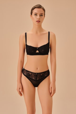 Suwen Liona Dantelli String Külot Sw8530012 Siyah