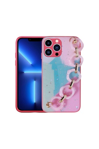 Apple Uyumlu iPhone 13 Pro Max Kılıf Zore Elsa El Askılı Tutacaklı Kılıf