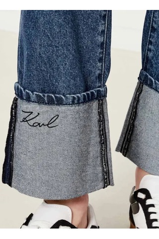 Karl Lagerfeld Mavi Kadın Denim Pantolon A3w10017